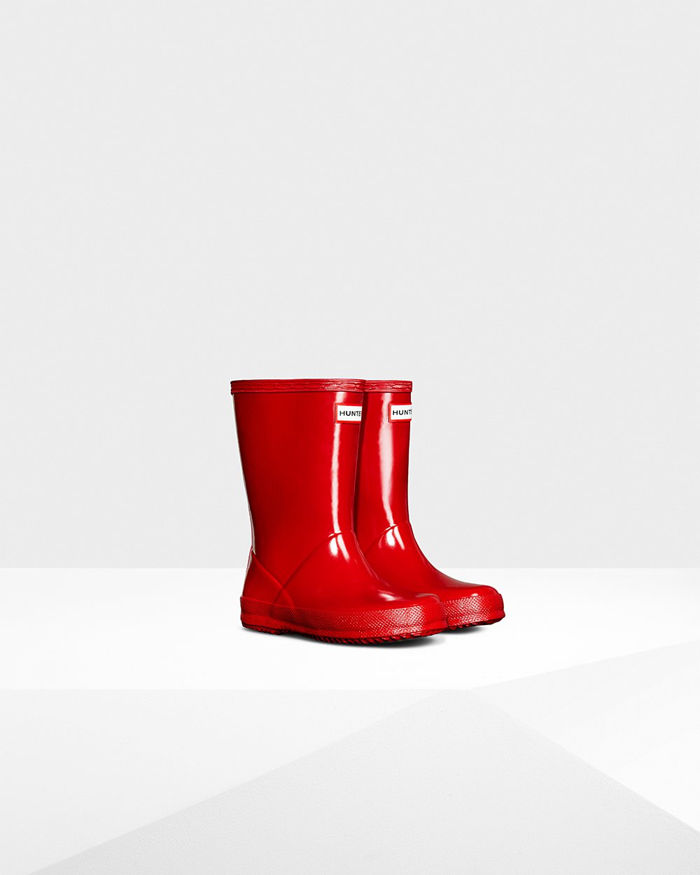 Hunter Niños Original First Classic Gloss - Botas de Lluvia Rojas - 290-RZNAMQ